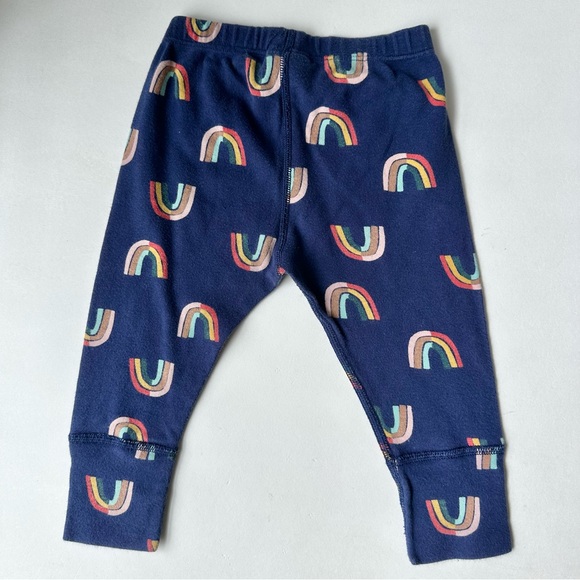 Hanna Andersson Floral Embroidered Onesie and Rainbow Print Leggings - Picture 4 of 8